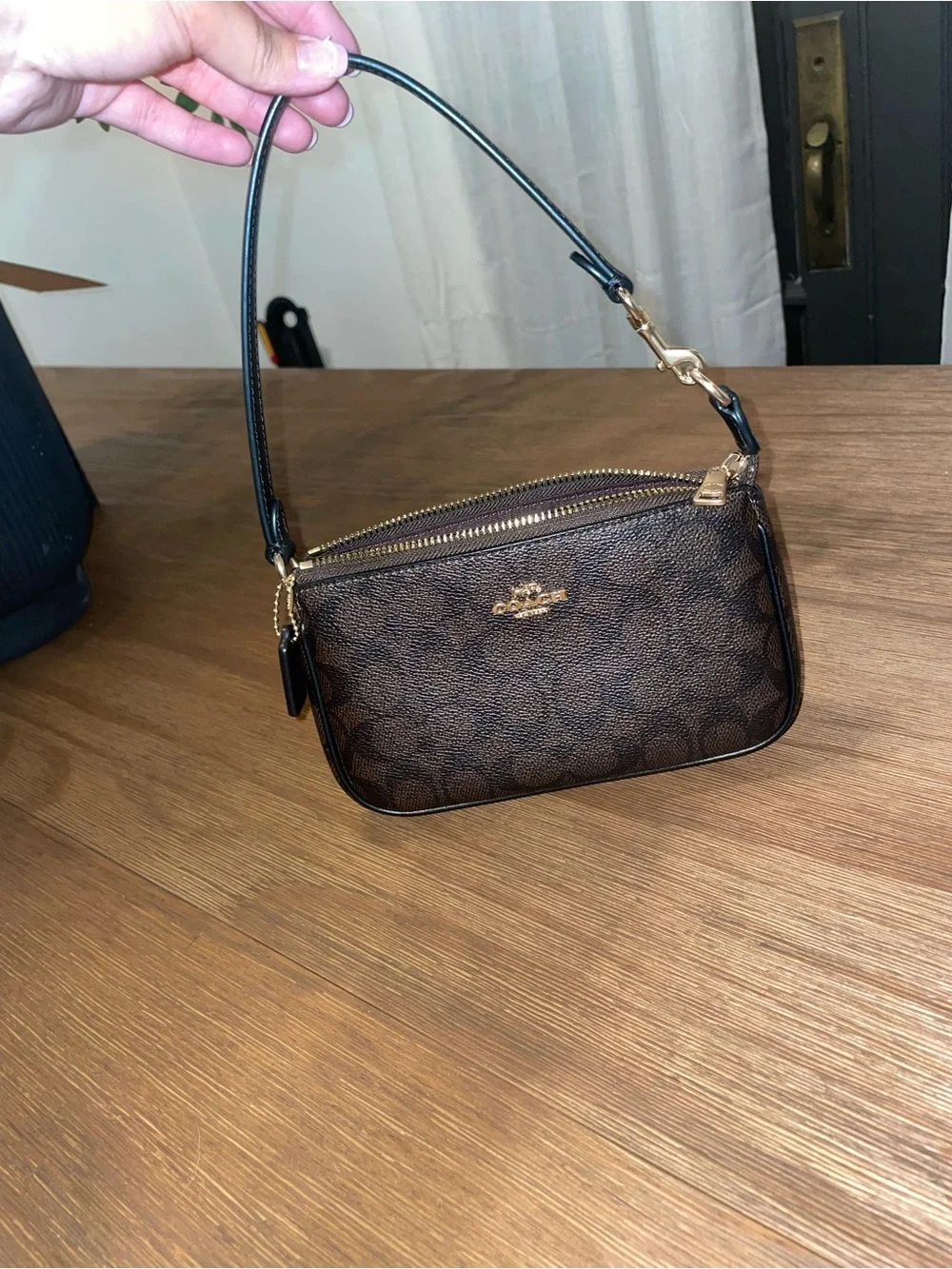 Coach Brown Signature Nolita 19 - Picture 1 of 3